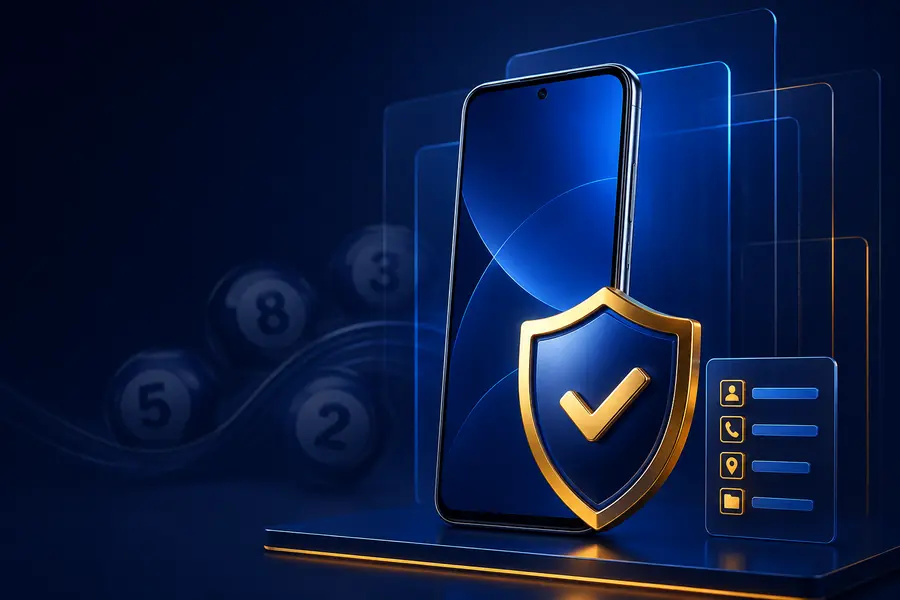 Secure Bhau Lottery mobile app access concept on an Android phone