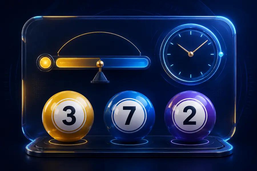 Bhau Lottery IST prediction reference dashboard with three number balls